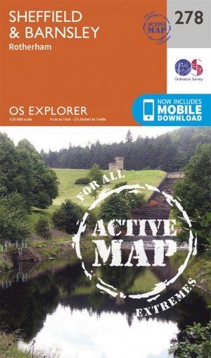Wandelkaart 278 Sheffield & Barnsley- South Yorkshire - OSI