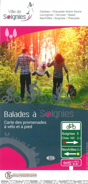 Wandelkaart & Fietskaart - Soignies Henegouwen - NGI