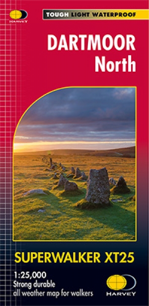 Wandelkaart XT25 Noord Dartmoor NP Devon - Harvey Maps