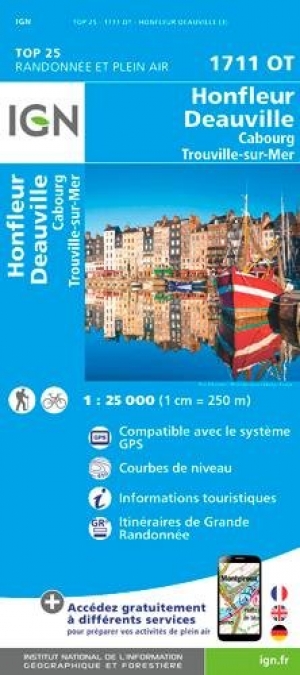 Wandelkaart 1711 OT Deauville - IGN