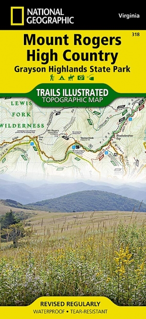 Wandelkaart 318 Mount Rogers High Country - Virginia - Nat Geo