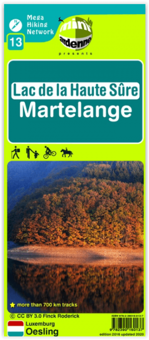Wandelkaart 13 Haute Sûre- Prov. Luxemburg - Mini-Ardenne