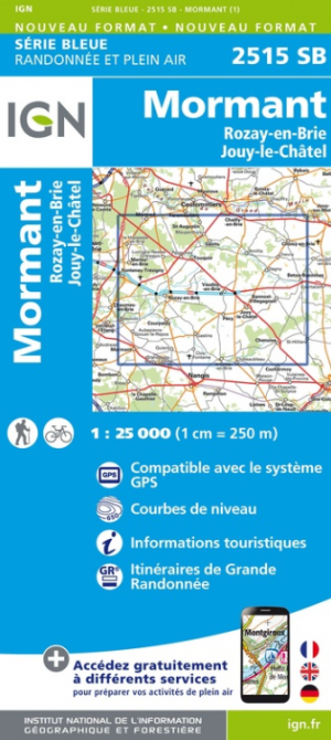 Wandelkaart 2515 SB Rozay-en-Brie & Jouy-le-Châtel - IGN