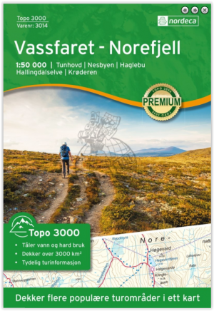 Wandelkaart 3014 Vassfaret-Norefjell- Oslo - Nordeca AS