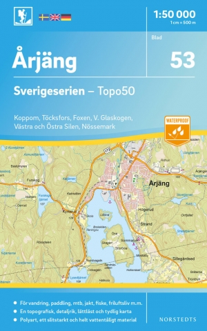 Wandelkaart 53 Sverigeserien Årjäng - Norstedts