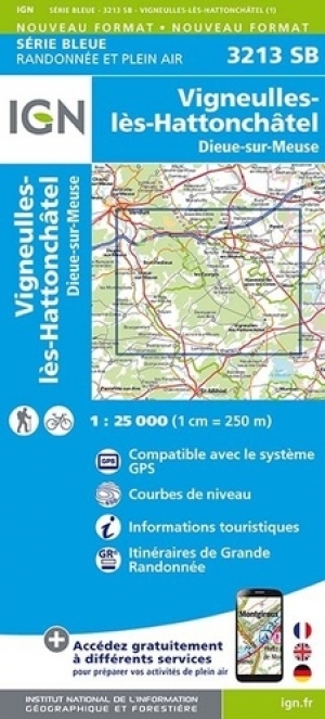 Wandelkaart 3213 SB Vigneulles-lès-Hattonchâtel - IGN