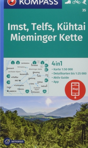 Wandelkaart 35 Imst- Telfs & Kühta - Kompass