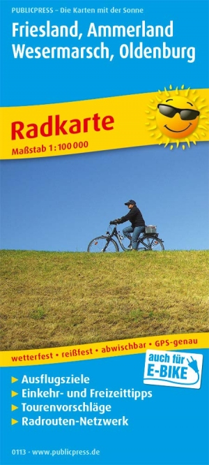 Fietskaart 113- Friesland & Ammerland- Wesermarsch - Publipress