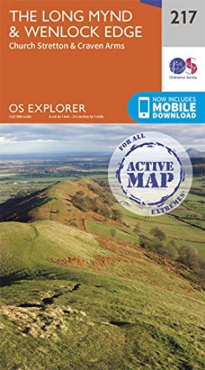 Wandelkaart 217 - Long Mynd & Wenlock Edge- Schropshire- OSI