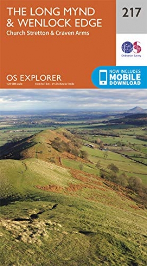 Wandelkaart 217 Long Mynd & Wenlock Edge - OSI