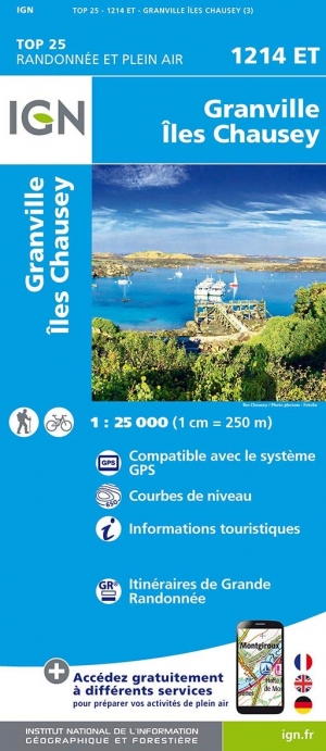 Wandelkaart 1214 ET Granville & Coutances - IGN