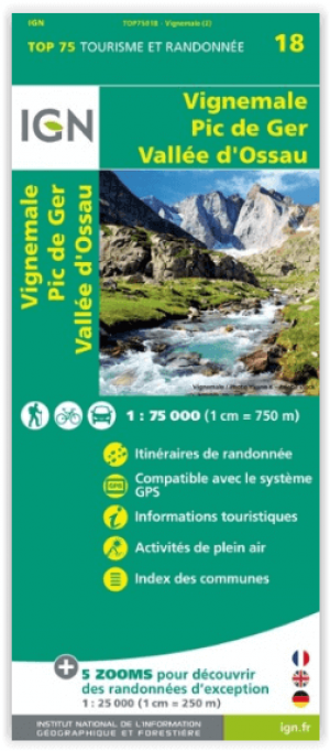 Wandelkaart TOP75 18 Vignemale & Pic de Ger - IGN