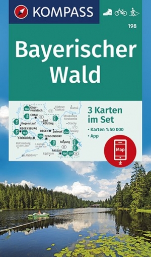 Wandelkaart 198 Bayerischer Wald - Kompass