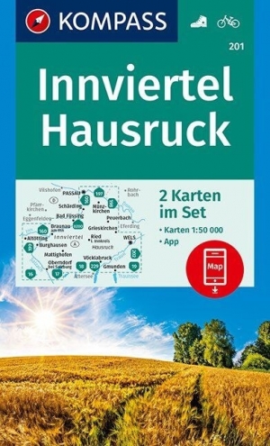 Wandelkaart 201 Innviertel & Hausruck - Oostenrijk - Kompass