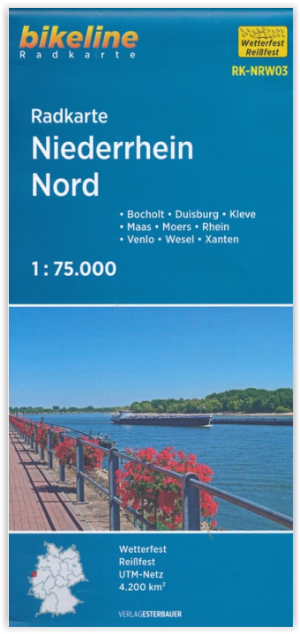 Fietstourkaart Niederrhein Noord - Estenbauer
