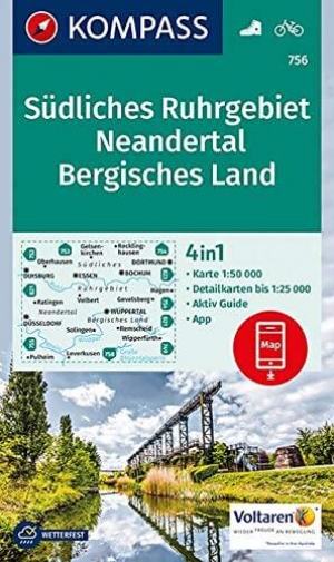 Wandelkaart 756 - Ruhrgebiet Südliches & Neandertal - Kompas