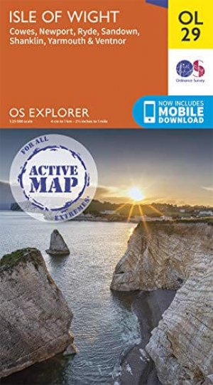 Wandelkaart OL29 Isle of Wight & Cowes - OSI