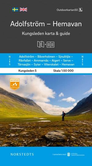 Wandelkaart D5 Adolfström tot Hemavan - Zweden
