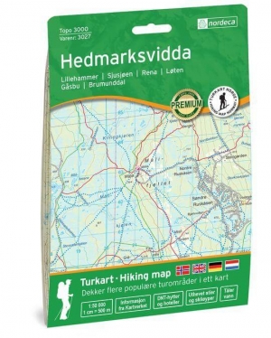 Wandelkaart 3027 Hedmarksvidda - Nordeca AS