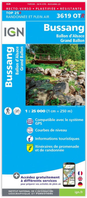 Wandelkaart 3619 OT(R) Bussang-La Bresse - IGN