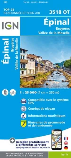 Wandelkaart 3518 OT - Epinal - IGN