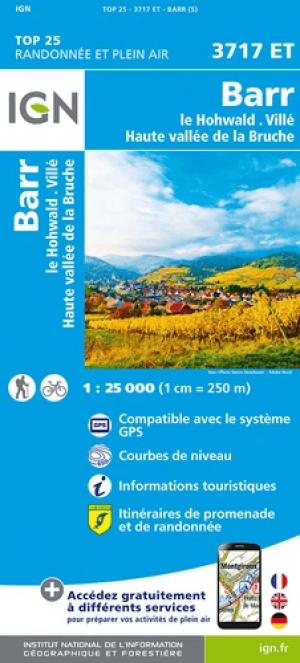 Wandelkaart 3717 ET Barr- Le Howald & Villé - IGN