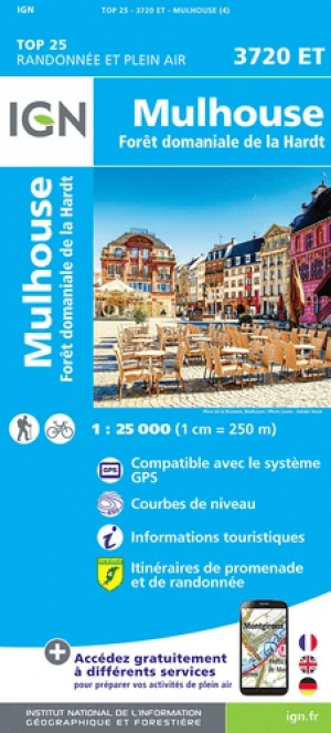 Wandelkaart 3720 ET Mulhouse & Forêt Domaniale de la Hardt