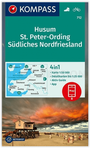 Wandelkaart 712 Husum - St-Peter-Ording - Kompass