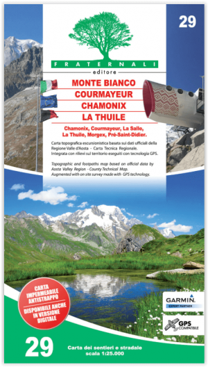 Wandelkaart 29 Monte Bianco & Courmayeur - Fraternali Ed
