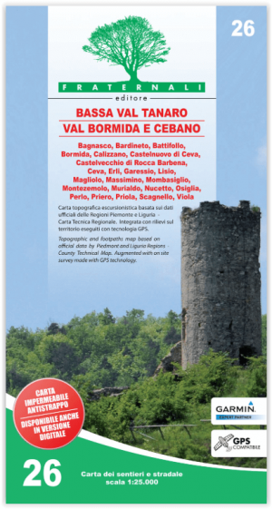 Wandelkaart 26 Alta Val Tanaro & Alta Valle Bormida - Fraternal E