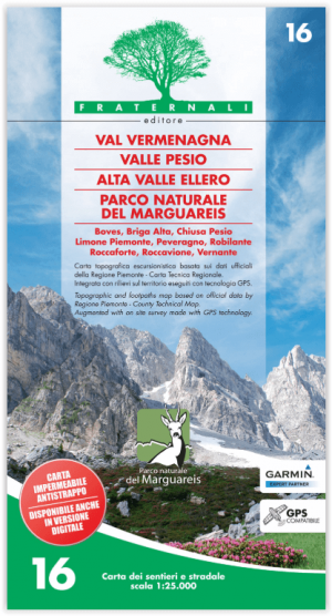 Wandelkaart 16 Val Vermenagna & Valle Pesio- Fraternali Ed