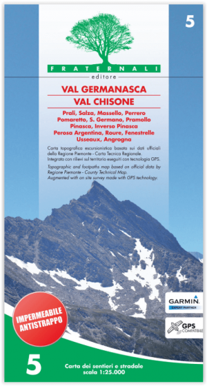 Wandelkaart 5 Val Germanasca & Val Chisone - Fraternali Ed