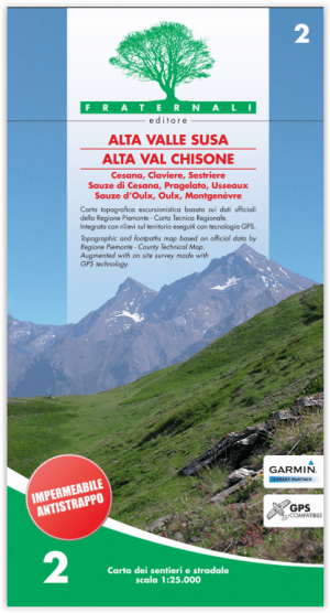 Wandelkaart 2 Alta Valle Susa & Val Chisone- Fraternali Ed