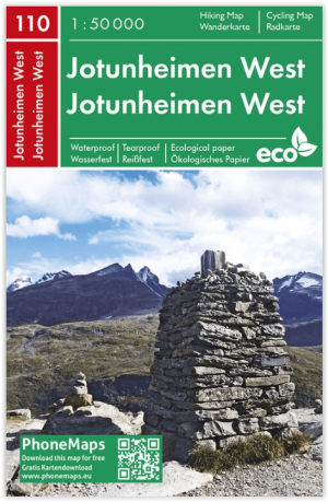 Wandelkaart 110 Jotunheimen NP West - Phonemaps