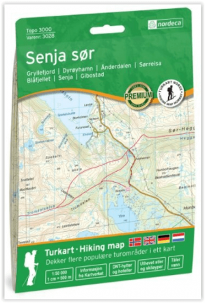 Wandelkaart 3028 Turkart Senja Sor - Zuid - Nordeca AS