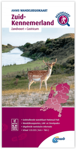 Wandelregiokaart 125 Zuid-Kennemerland - Anwb
