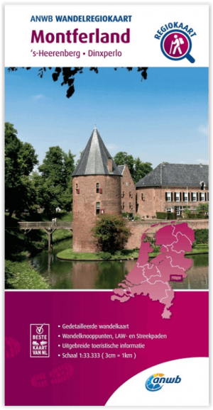 Wandelregiokaart 075 Montferland Gelderland - Anwb