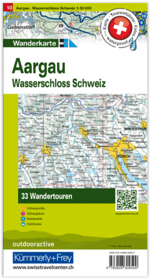 Wandelkaart 10 Aargau & Wasserschloss Schweiz - K&F