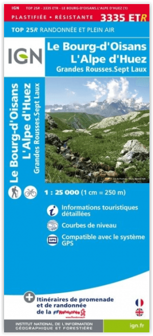 Wandelkaart 3335 ET(R) Le Bourg d'Oisans & L'Alpe d'Huez - IGN