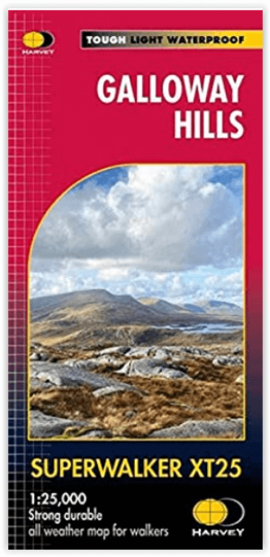 Wandelkaart XT25 Galloway Hills Schotland - Harvey Maps