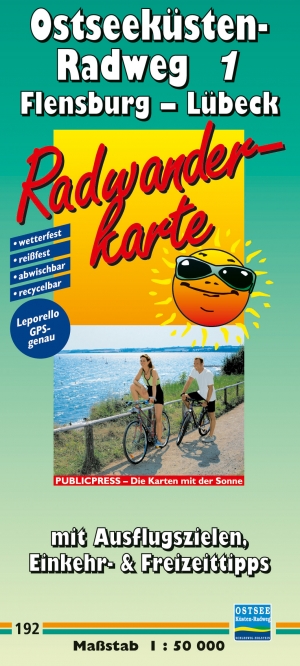 Fietskaart 192 Ostseeküsten Radweg 1- Publipress