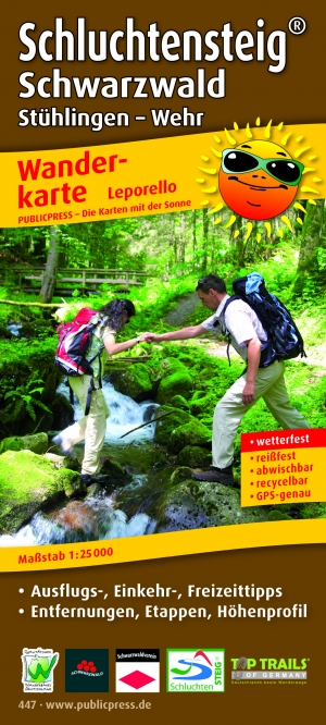 Wandelkaart 447 Schluchtensteig Black Forest - Publipress