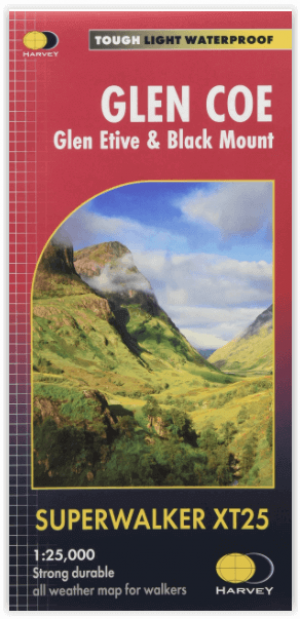 Wandelkaart XT25 Glen Coe- Glen Etive & Black Mount