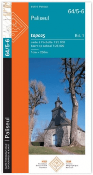 TOPO Wandelkaart 64/5-6 Paliseul Prov. Luxemburg - NGI
