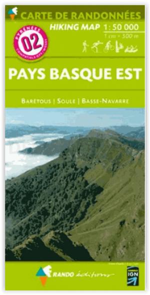 Wandelkaart 02 Pays Basque est - Rando