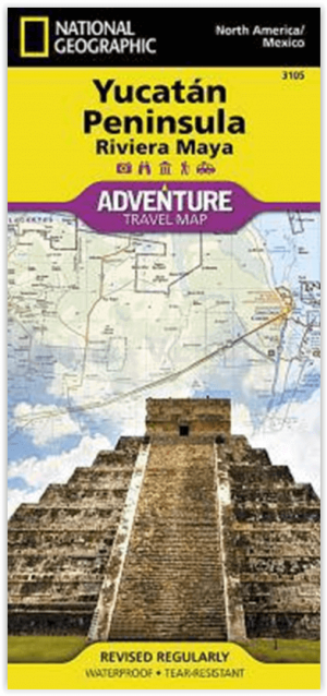 Landkaart Wegenkaart 3105 Yucatan schiereiland - Nat Geo