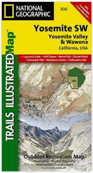 Wandelkaart 306 Yosemite SW- Yosemite Valley - Nat Geo