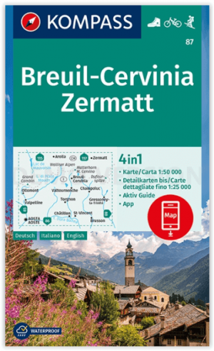 Wandelkaart 87 Breuil-Cervinia & Zermatt - Kompass