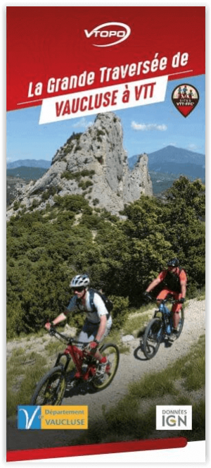 MTB kaart Grande traversée de Vaucluse itinérance - Vtopo