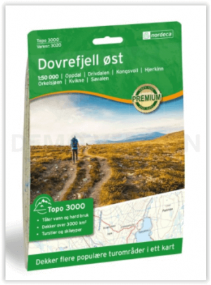 Wandelkaart 3020 Dovrefjell Oost Noorwegen - Nordeca